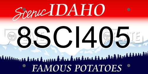8SCI405 Idaho License Plate