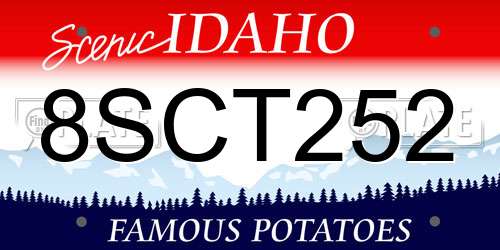 8SCT252 Idaho License Plate
