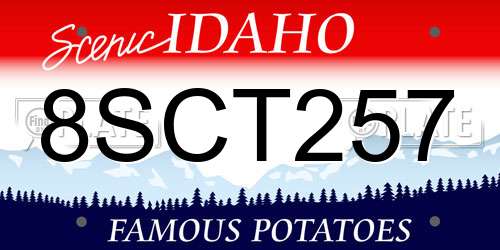 8SCT257 Idaho License Plate