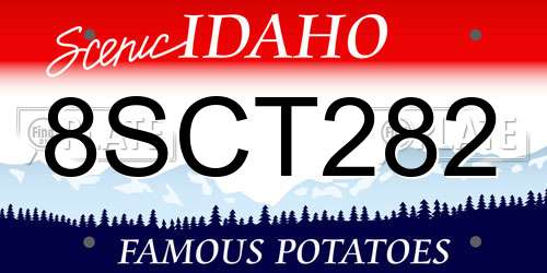 8SCT282 Idaho License Plate