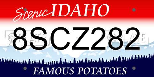 8SCZ282 Idaho License Plate