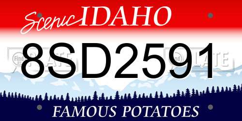 8SD2591 Idaho License Plate