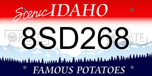 8SD268 Idaho License Plate