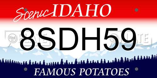 8SDH59 Idaho License Plate