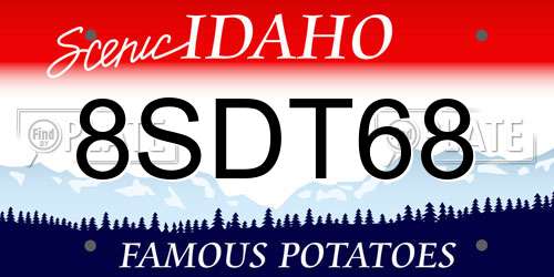 8SDT68 Idaho License Plate