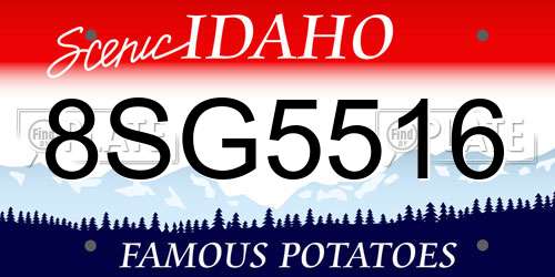 8SG5516 Idaho License Plate