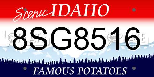 8SG8516 Idaho License Plate