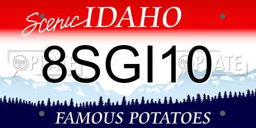 8SGI10 Idaho License Plate