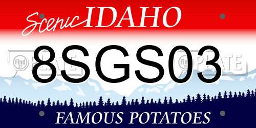 8SGS03 Idaho License Plate