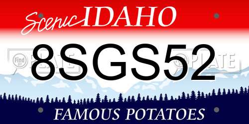 8SGS52 Idaho License Plate