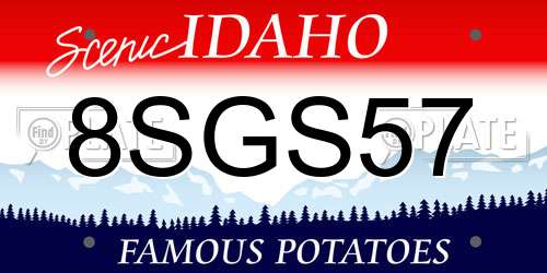 8SGS57 Idaho License Plate