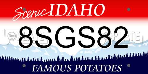 8SGS82 Idaho License Plate