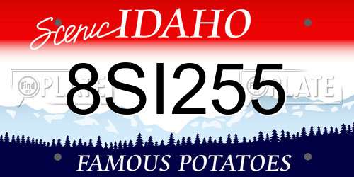 8SI255 Idaho License Plate