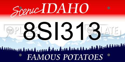 8SI313 Idaho License Plate