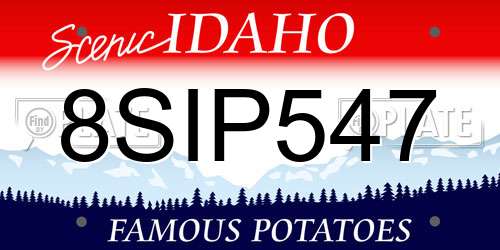 8SIP547 Idaho License Plate