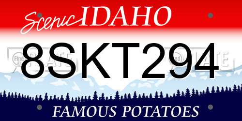 8SKT294 Idaho License Plate
