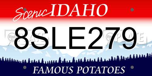 8SLE279 Idaho License Plate