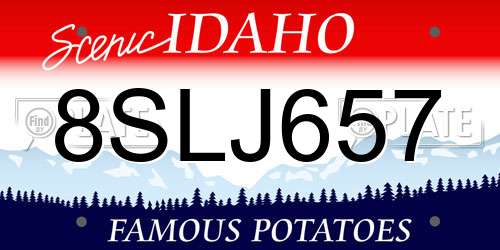 8SLJ657 Idaho License Plate