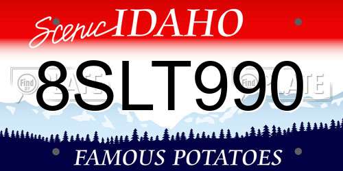 8SLT990 Idaho License Plate