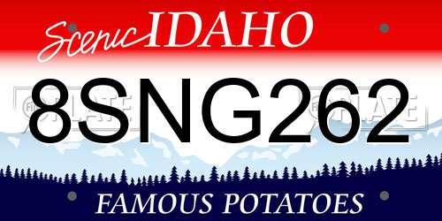 8SNG262 Idaho License Plate