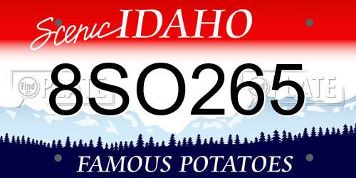 8SO265 Idaho License Plate
