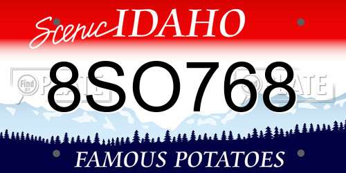 8SO768 Idaho License Plate