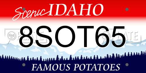 8SOT65 Idaho License Plate