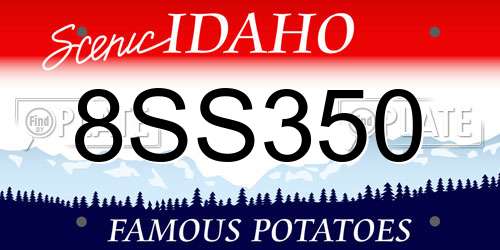 8SS350 Idaho License Plate