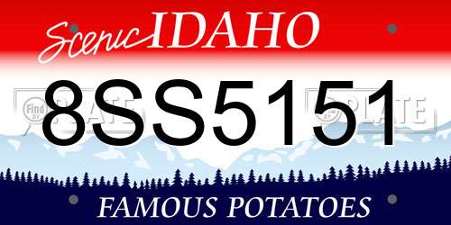 8SS5151 Idaho License Plate