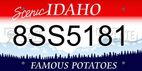 8SS5181 Idaho License Plate