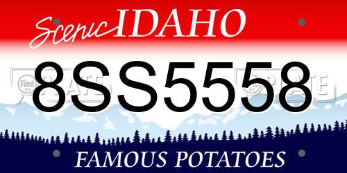 8SS5558 Idaho License Plate