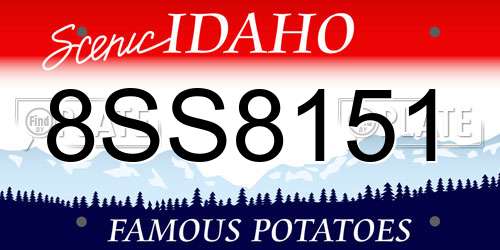 8SS8151 Idaho License Plate