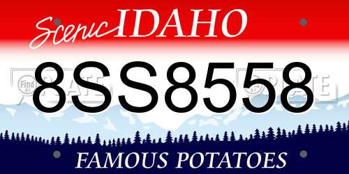 8SS8558 Idaho License Plate