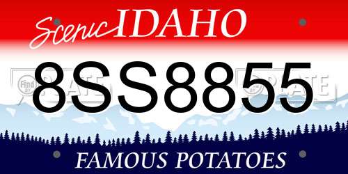 8SS8855 Idaho License Plate