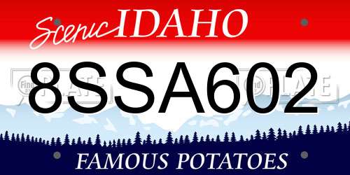 8SSA602 Idaho License Plate