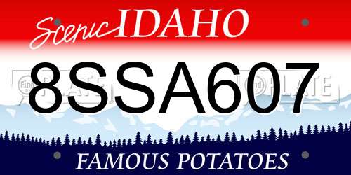 8SSA607 Idaho License Plate