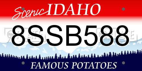 8SSB588 Idaho License Plate