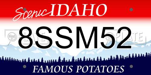 8SSM52 Idaho License Plate