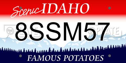 8SSM57 Idaho License Plate
