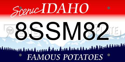 8SSM82 Idaho License Plate