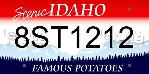 8ST1212 Idaho License Plate