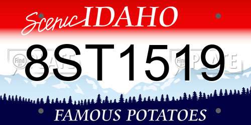 8ST1519 Idaho License Plate