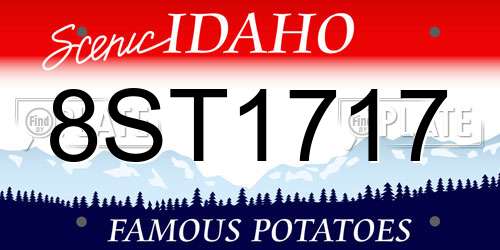 8ST1717 Idaho License Plate
