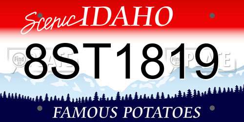 8ST1819 Idaho License Plate