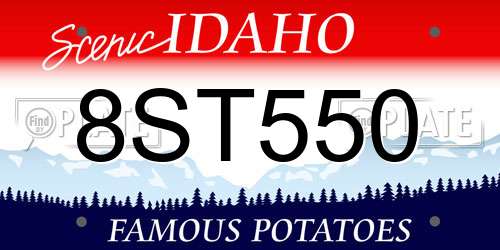 8ST550 Idaho License Plate
