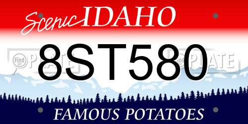 8ST580 Idaho License Plate