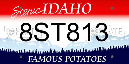 8ST813 Idaho License Plate