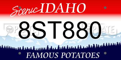 8ST880 Idaho License Plate