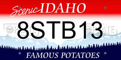 8STB13 Idaho License Plate