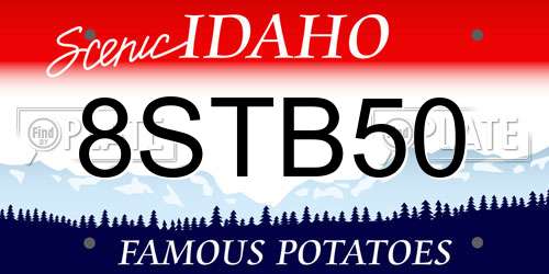 8STB50 Idaho License Plate